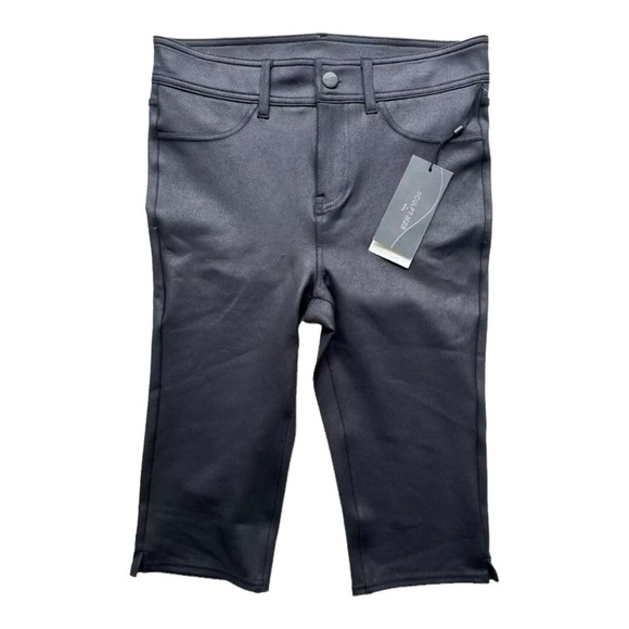 NYDJ Longline Sclupt-Her Side Slit Jet Black Lift Tuck Technology Shorts Pants - Picture 14 of 15